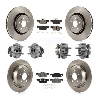 Kit de plaquettes de Rotor de frein, roulement de moyeu avant et arrière (10 pièces) pour Ford Edge Lincoln Nautilu