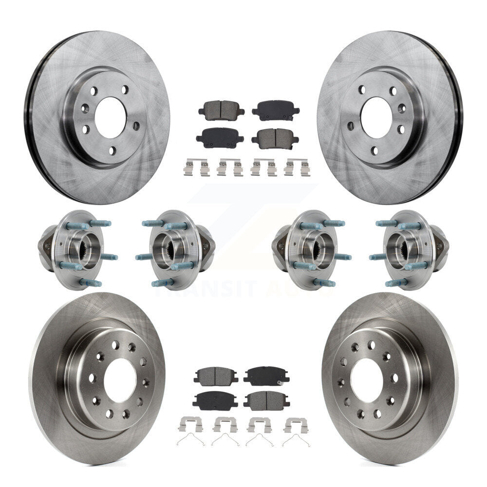 Kit de plaquettes de Rotor de frein à disque, roulement de moyeu avant et arrière (10 pièces) pour Chevrolet Equinox GM