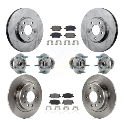 Kit de plaquettes de Rotor de frein à disque, roulement de moyeu avant et arrière (10 pièces) pour Chevrolet Equinox GM