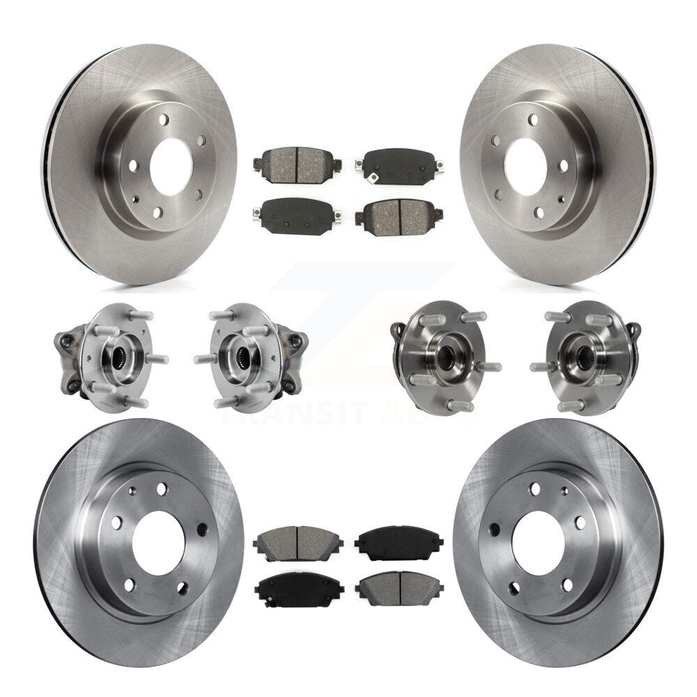 Kit de rotor et de plaquettes de frein avec roulement de moyeu avant et arrière (10 pièces) pour Mazda CX-3 AW 2019 – 2021