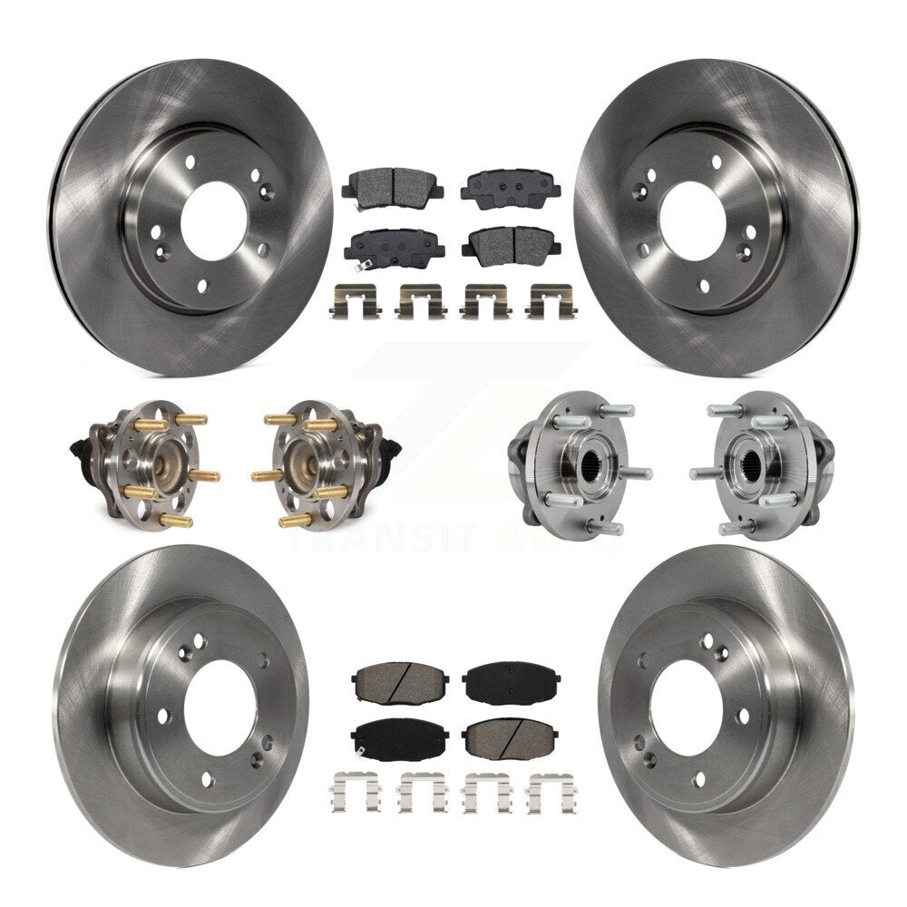 Kit de rotor et de plaquettes de frein à disque, ensemble de roulements de moyeu avant et arrière (10 pièces) pour Kia Sou