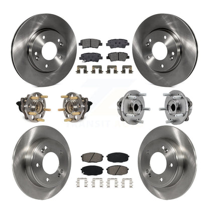 Kit de rotor et de plaquettes de frein à disque, ensemble de roulements de moyeu avant et arrière (10 pièces) pour Kia Sou