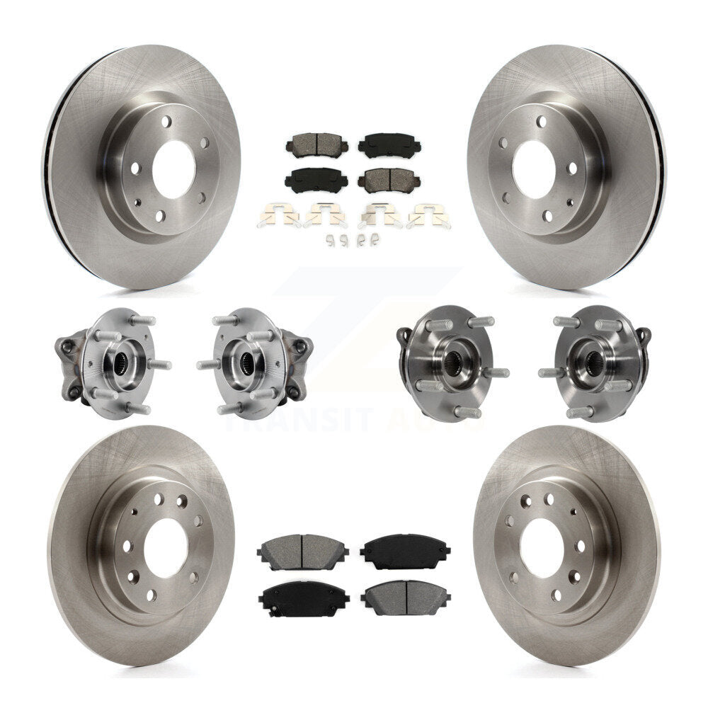 Kit de rotor et de plaquettes de frein avec roulement de moyeu avant et arrière (10 pièces) pour Mazda CX-3 AW 2016 – 2018