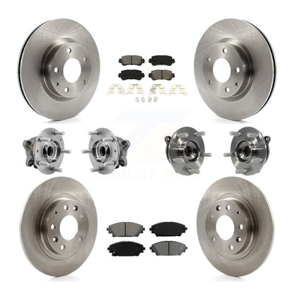Kit de rotor et de plaquettes de frein avec roulement de moyeu avant et arrière (10 pièces) pour Mazda CX-3 AW 2016 – 2018