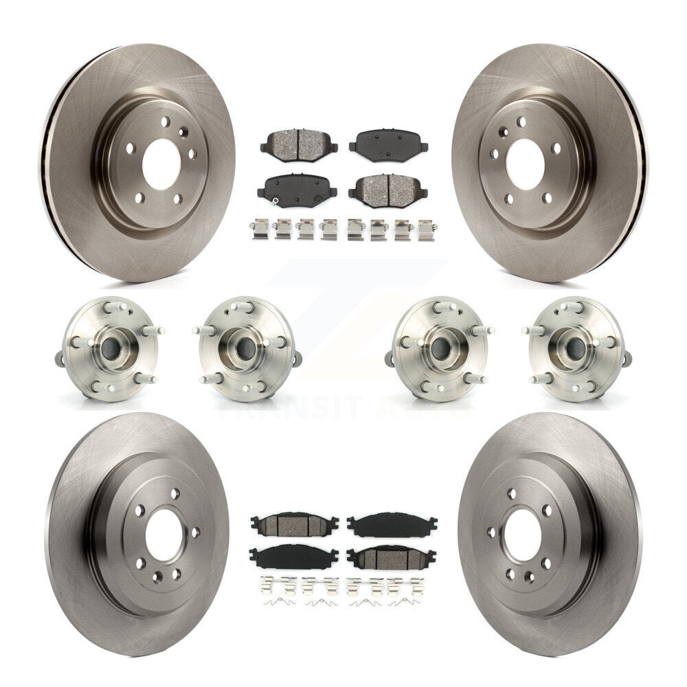 Kit de rotors et plaquettes de frein à disque, roulements de moyeu avant et arrière (10 pièces) pour Ford Explorer