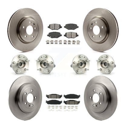 Kit de rotors et plaquettes de frein à disque, roulements de moyeu avant et arrière (10 pièces) pour Ford Explorer