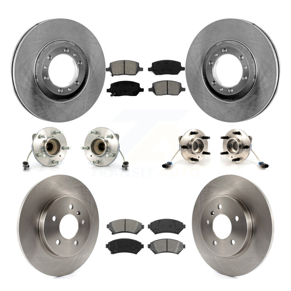 Kit de rotors et plaquettes de frein à disque, roulement de moyeu avant et arrière (10 pièces) pour Pontiac Montan