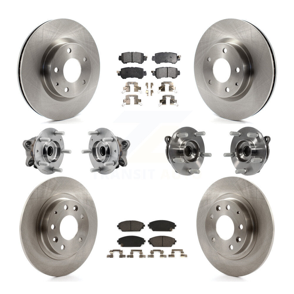Kit de rotor et de plaquettes de frein avec roulement de moyeu avant et arrière (10 pièces) pour Mazda CX-3 AW 2016 – 2018