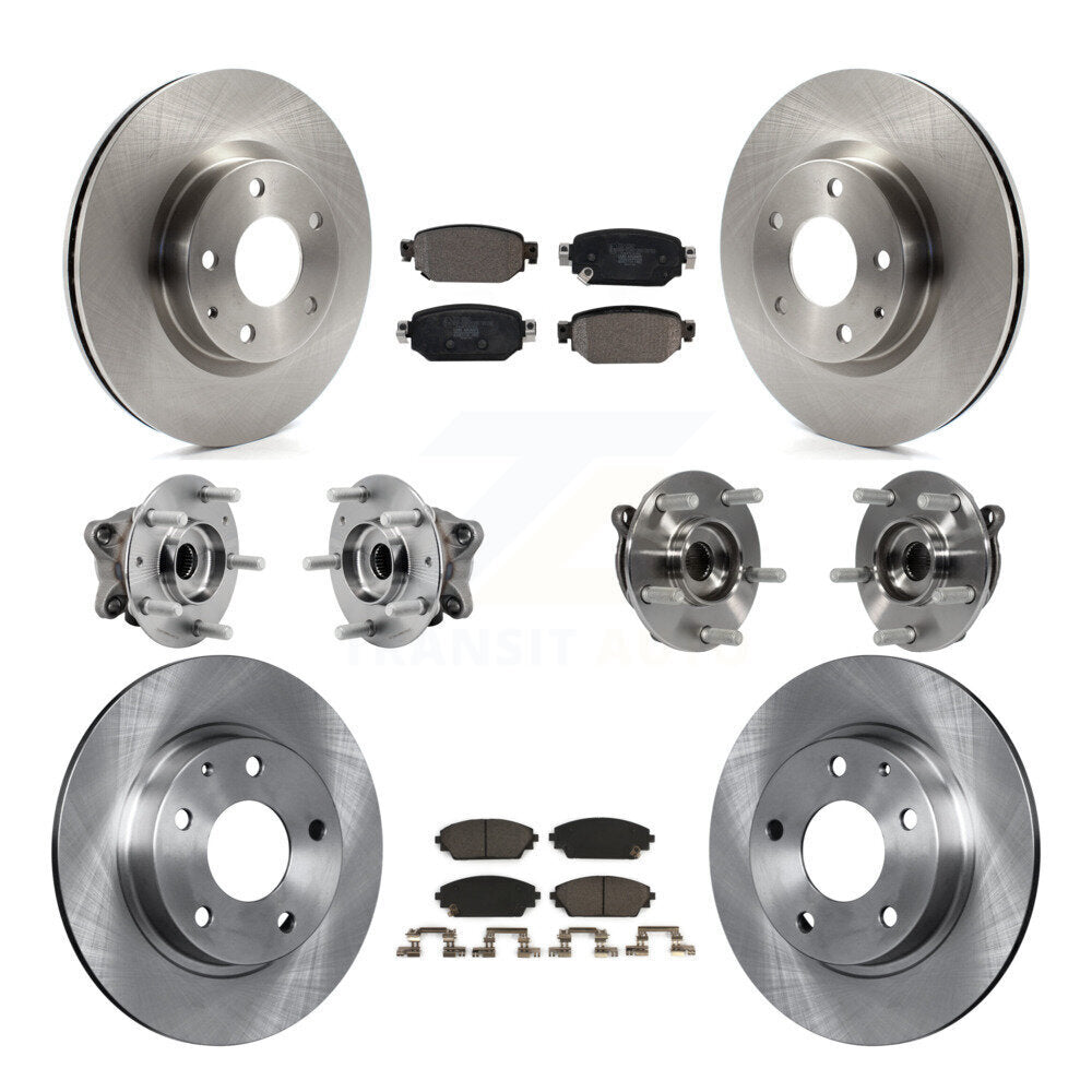 Kit de rotor et de plaquettes de frein avec roulement de moyeu avant et arrière (10 pièces) pour Mazda CX-3 AW 2019 – 2021