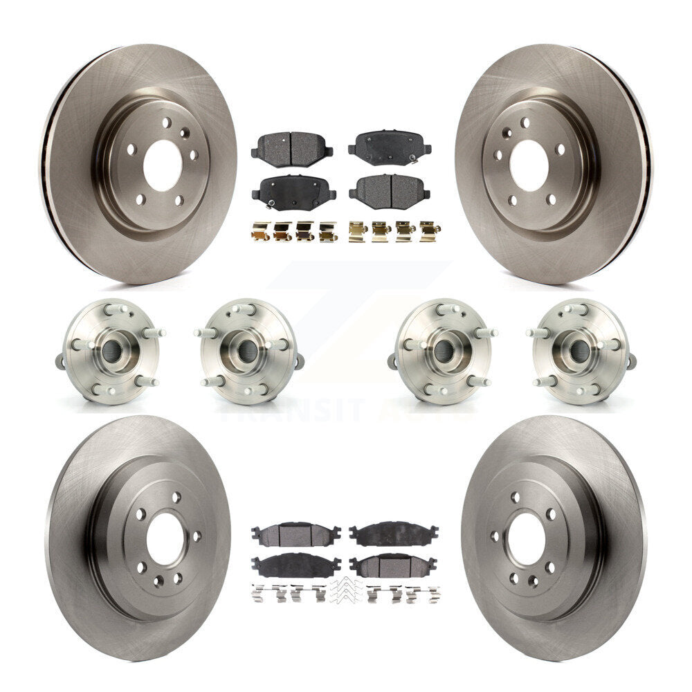 Kit de rotors et plaquettes de frein à disque, roulements de moyeu avant et arrière (10 pièces) pour Ford Explorer