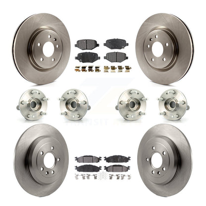 Kit de rotors et plaquettes de frein à disque, roulements de moyeu avant et arrière (10 pièces) pour Ford Explorer