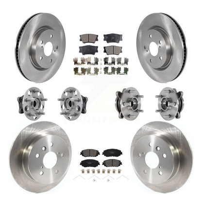 Kit de rotors et plaquettes de frein à disque, roulements de moyeu avant et arrière (10 pièces) pour Toyota Camry