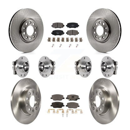Kit de rotors et plaquettes de frein avec roulement de moyeu avant et arrière (10 pièces) pour Jeep Renegade Fiat 500