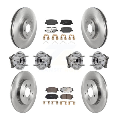 Kit de Rotor et de plaquettes de frein, roulement de moyeu avant et arrière (10 pièces) pour Hyundai Palisade Kia AW