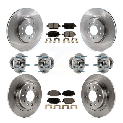 Kit de plaquettes de Rotor de frein à disque, roulement de moyeu avant et arrière (10 pièces) pour Chevrolet Equinox GM