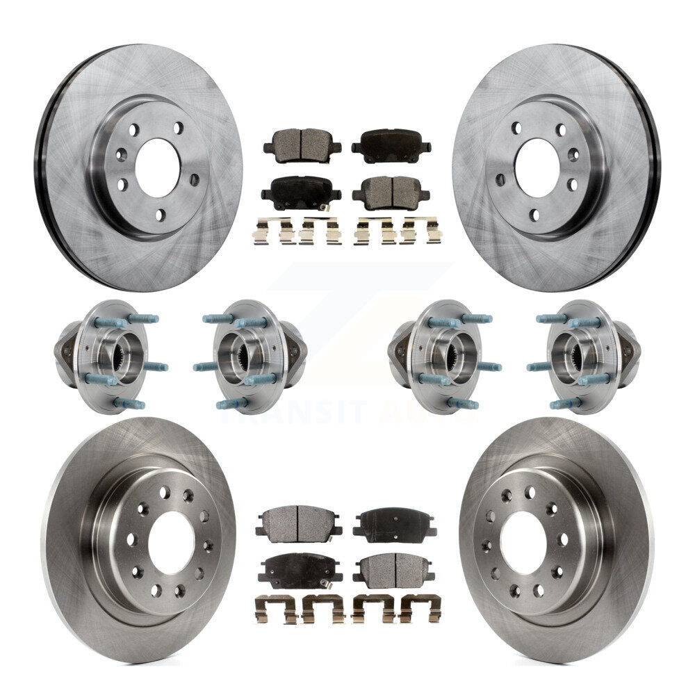 Kit de plaquettes de Rotor de frein à disque, roulement de moyeu avant et arrière (10 pièces) pour Chevrolet Equinox GM