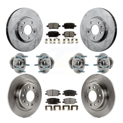Kit de plaquettes de Rotor de frein à disque, roulement de moyeu avant et arrière (10 pièces) pour Chevrolet Equinox GM