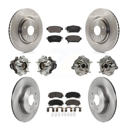 Kit de rotors et plaquettes de frein à disque, roulements de moyeu avant et arrière (10 pièces) pour Nissan Rogue