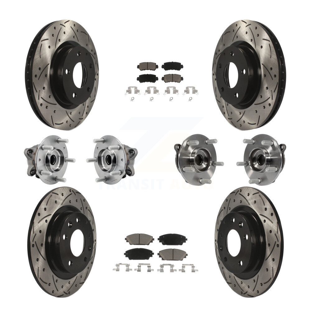 Kit de plaquettes de rotor de frein, roulement de moyeu avant et arrière (10 pièces) pour Mazda CX-3 AW 16-18