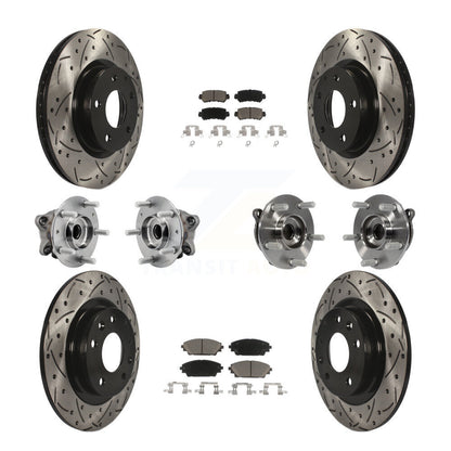 Kit de plaquettes de rotor de frein, roulement de moyeu avant et arrière (10 pièces) pour Mazda CX-3 AW 16-18