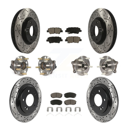 Kit de plaquettes de Rotor de frein à disque revêtu de roulement de moyeu avant et arrière (10 pièces) pour Hyundai Sonat
