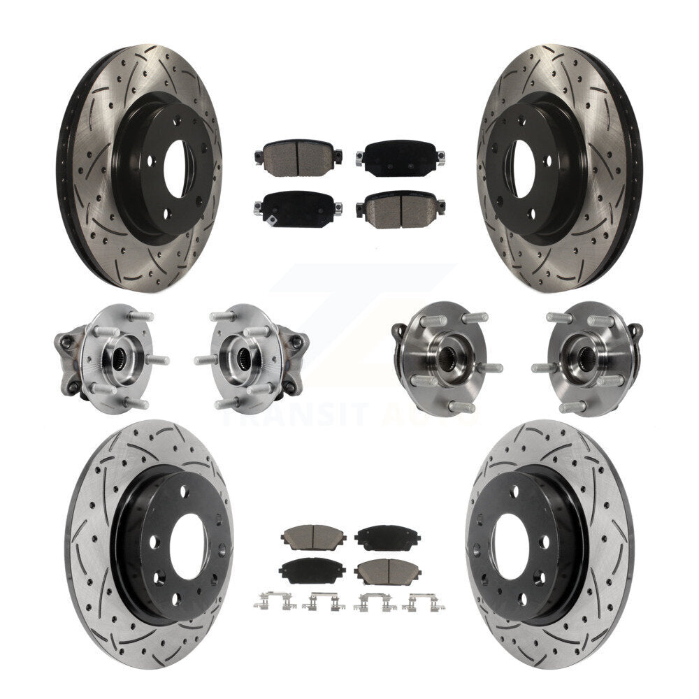 Kit de plaquettes de rotor de frein, roulement de moyeu avant et arrière (10 pièces) pour Mazda CX-3 AW 19-21