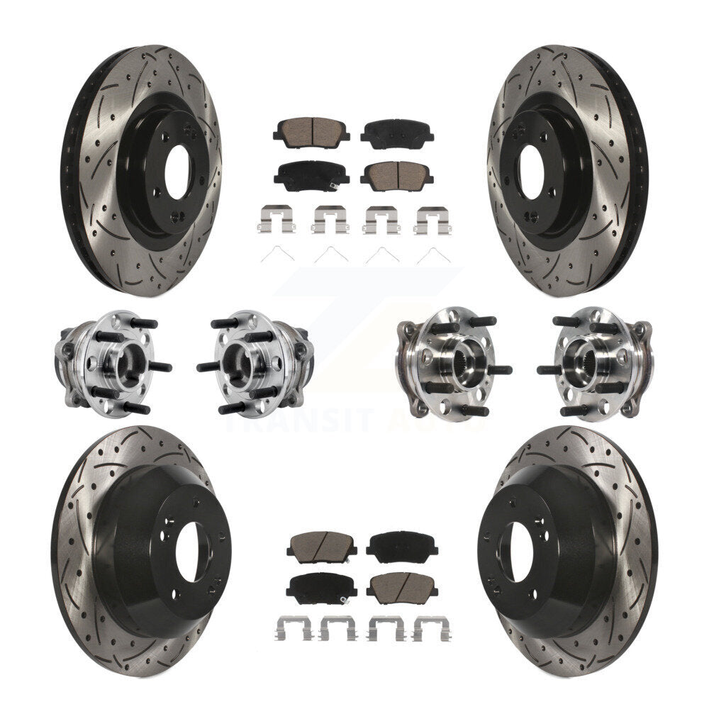 Kit de plaquettes de rotor de frein, roulement de moyeu avant et arrière (10 pièces) pour Kia Sorento FW 16-20