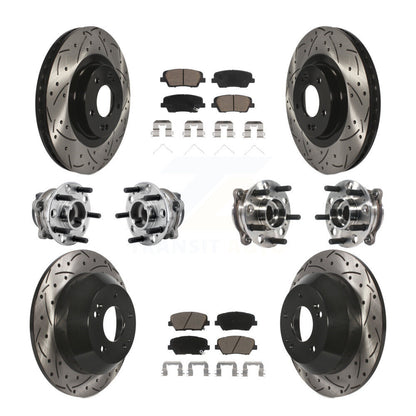 Kit de plaquettes de rotor de frein, roulement de moyeu avant et arrière (10 pièces) pour Kia Sorento FW 16-20