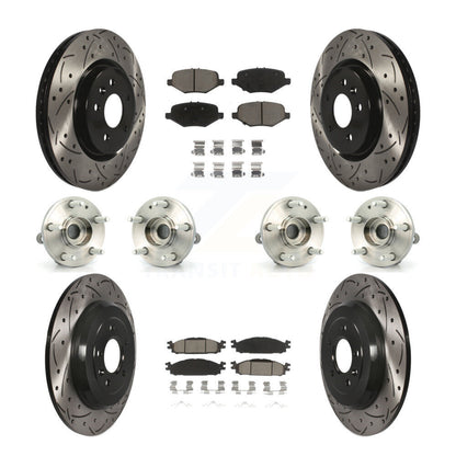 Kit de plaquettes de rotor de frein à disque revêtues de roulement de moyeu avant et arrière (10 pièces) pour Ford Explore