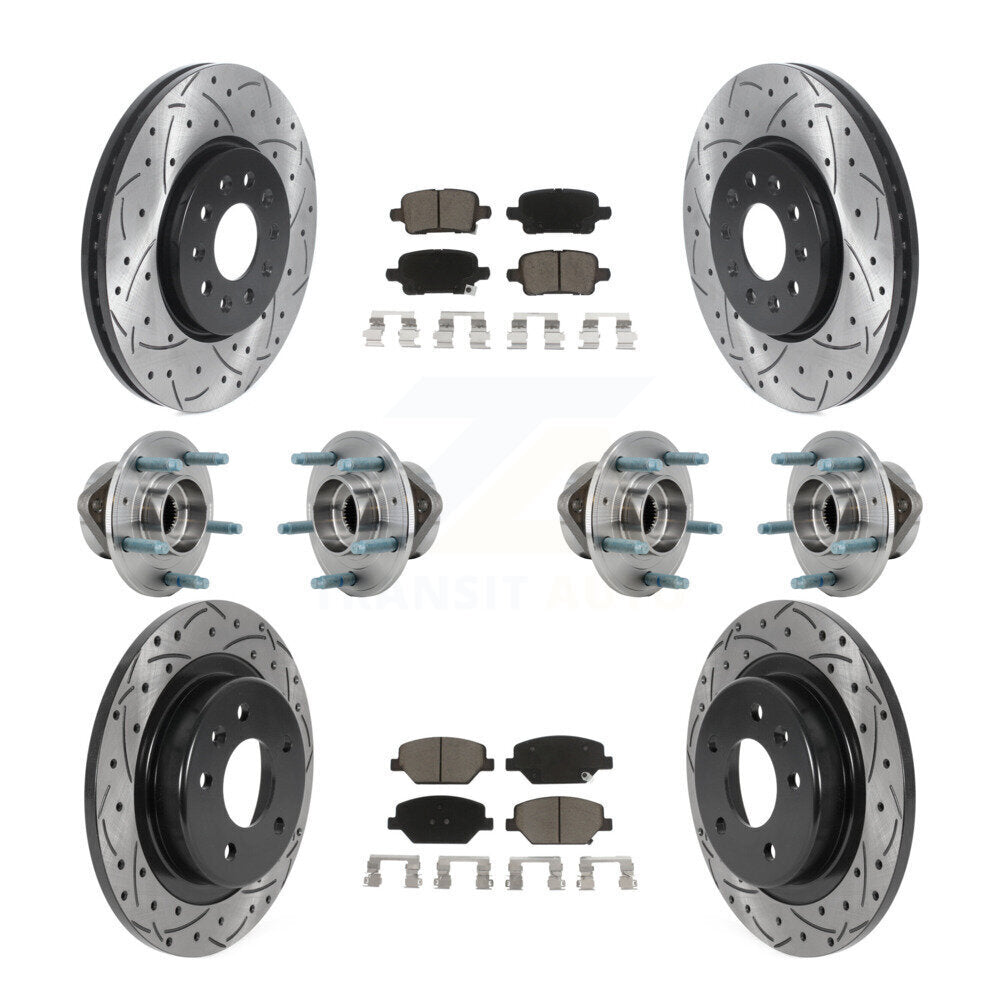 Kit de plaquettes de Rotor de frein, roulement de moyeu avant et arrière (10 pièces) pour Chevrolet Equinox GM