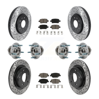 Kit de plaquettes de Rotor de frein, roulement de moyeu avant et arrière (10 pièces) pour Chevrolet Equinox GM