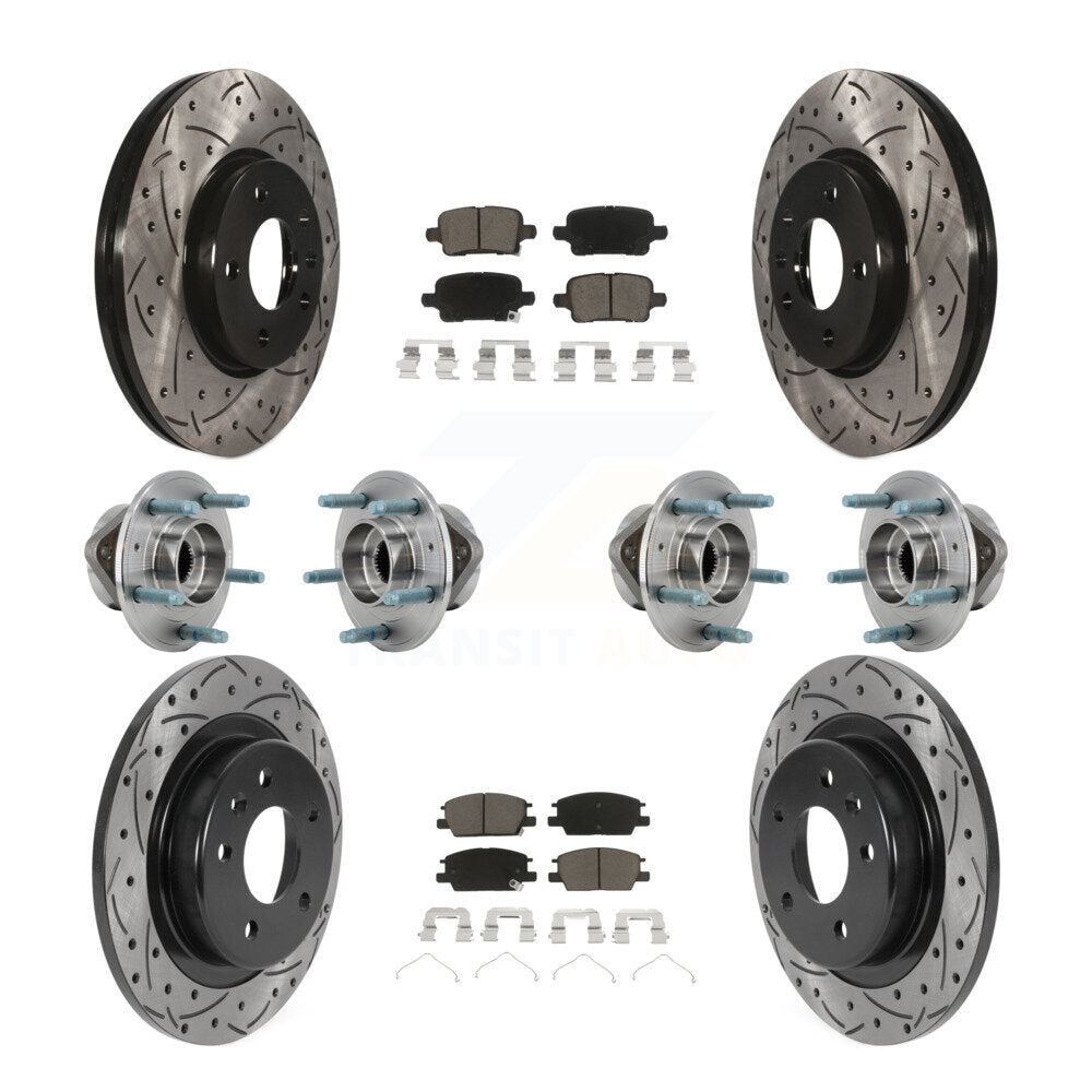 Kit de plaquettes de Rotor de frein, roulement de moyeu avant et arrière (10 pièces) pour Chevrolet Equinox GM