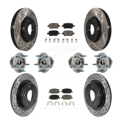 Kit de plaquettes de Rotor de frein, roulement de moyeu avant et arrière (10 pièces) pour Chevrolet Equinox GM