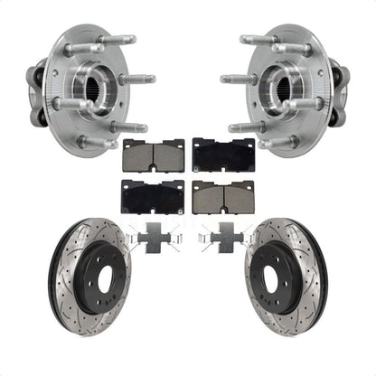 Kit de plaquettes de Rotor de frein, roulement de moyeu avant, fente de perçage, pour Chevrolet GMC Silverado X