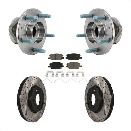 Kit de plaquettes de Rotor de frein, roulement de moyeu avant, fente de perçage, pour Chevrolet Equinox GM