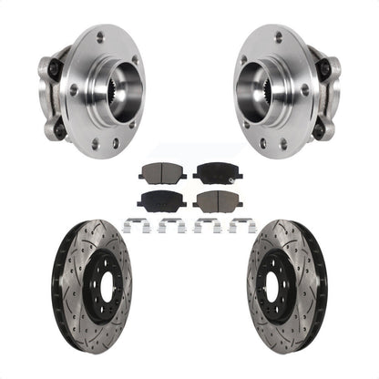Kit de plaquettes de Rotor de frein, roulement de moyeu avant, fente de perçage, pour Jeep Compass Renegade Fia