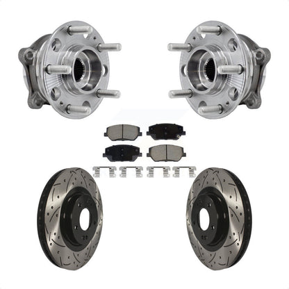 Kit de plaquettes de Rotor de frein, roulement de moyeu avant, fente de perçage, pour Hyundai Santa F 2019 – 2020