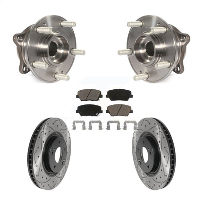 Kit de plaquettes de Rotor de frein, ensemble de roulements de moyeu avant, fente de perçage, pour Hyundai Nex