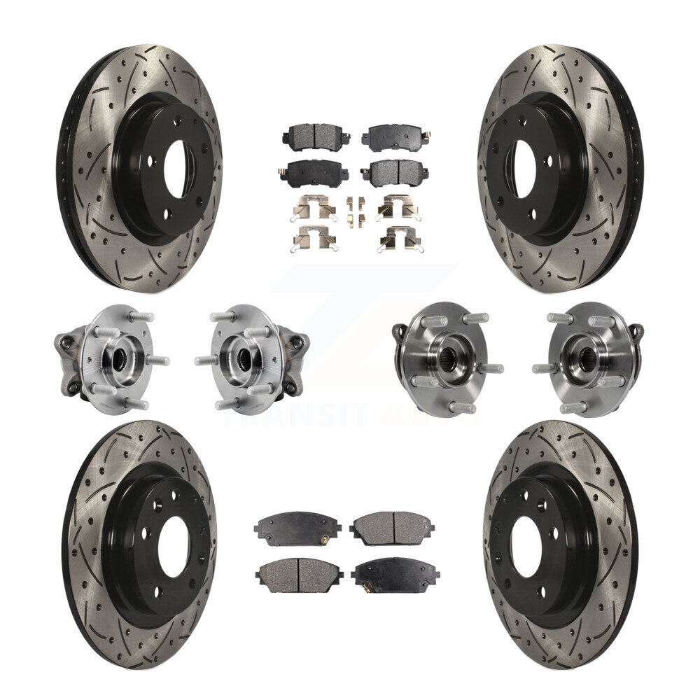 Kit de plaquettes de rotor de frein, roulement de moyeu avant et arrière (10 pièces) pour Mazda CX-3 AW 16-18