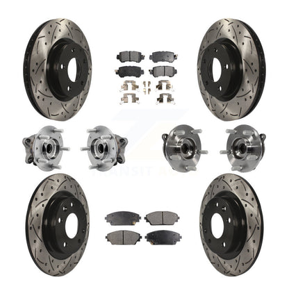 Kit de plaquettes de rotor de frein, roulement de moyeu avant et arrière (10 pièces) pour Mazda CX-3 AW 16-18