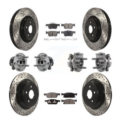 Kit de plaquettes de Rotor de frein, roulement de moyeu avant et arrière (10 pièces) pour Ford Edge Lincoln MK
