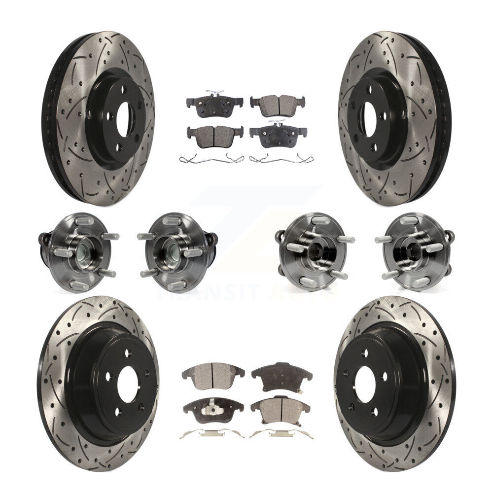 Kit de plaquettes de Rotor de frein, roulement avant et arrière (10 pièces), pour Ford Police Responder SS