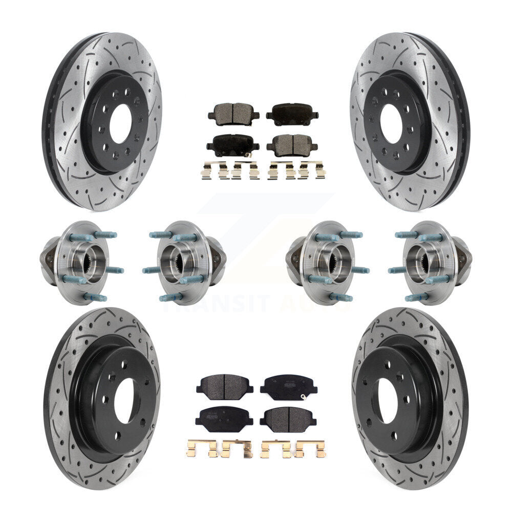 Kit de plaquettes de Rotor de frein, roulement de moyeu avant et arrière (10 pièces) pour Chevrolet Equinox GM