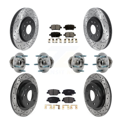 Kit de plaquettes de Rotor de frein, roulement de moyeu avant et arrière (10 pièces) pour Chevrolet Equinox GM