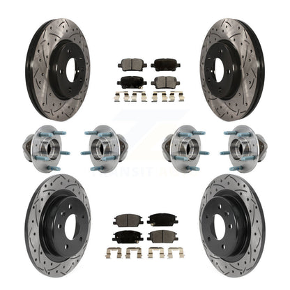 Kit de plaquettes de Rotor de frein, roulement de moyeu avant et arrière (10 pièces) pour Chevrolet Equinox GM