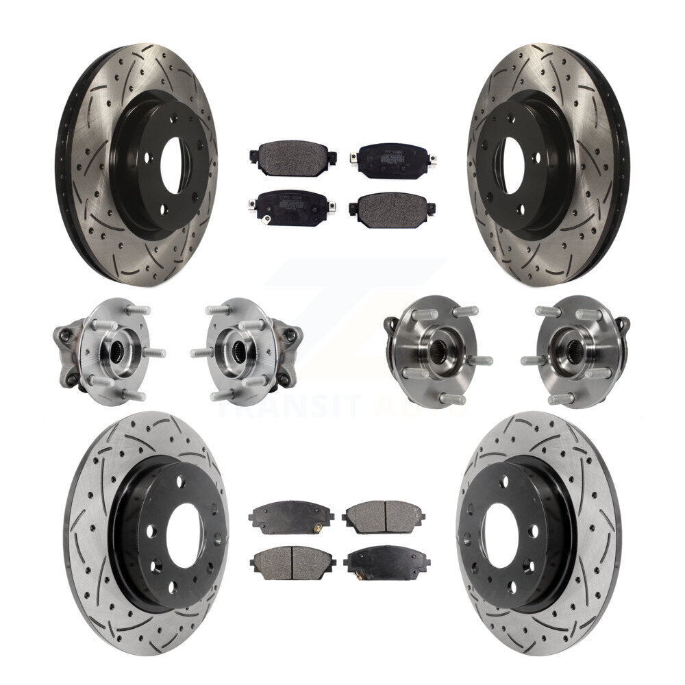 Kit de plaquettes de rotor de frein, roulement de moyeu avant et arrière (10 pièces) pour Mazda CX-3 AW 19-21
