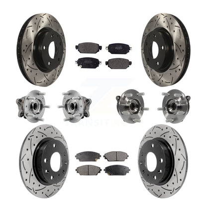 Kit de plaquettes de rotor de frein, roulement de moyeu avant et arrière (10 pièces) pour Mazda CX-3 AW 19-21