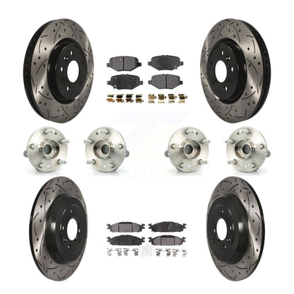 Kit de plaquettes de rotor de frein à disque revêtues de roulement de moyeu avant et arrière (10 pièces) pour Ford Explore