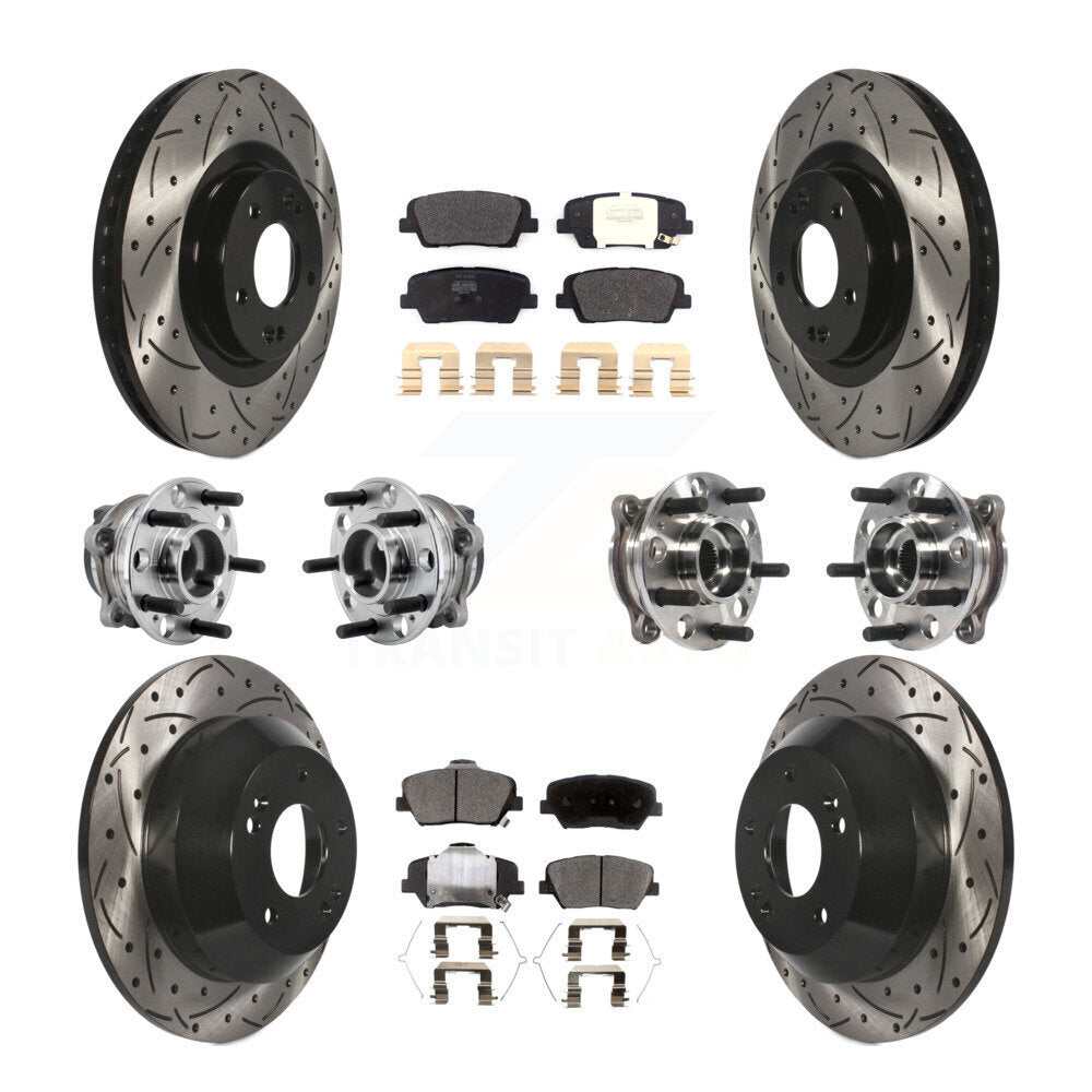 Kit de plaquettes de rotor de frein, roulement de moyeu avant et arrière (10 pièces) pour Kia Sorento FW 16-20
