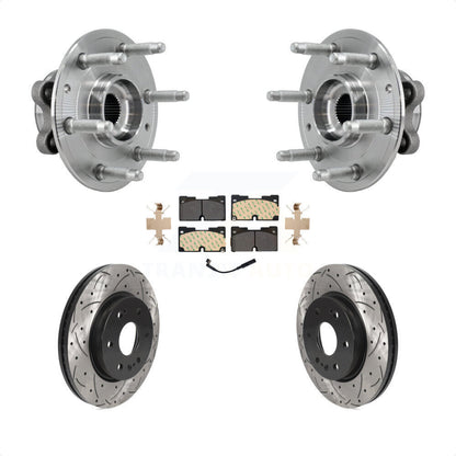 Kit de plaquettes de Rotor de frein, roulement de moyeu avant, fente de perçage, pour Chevrolet GMC Silverado X